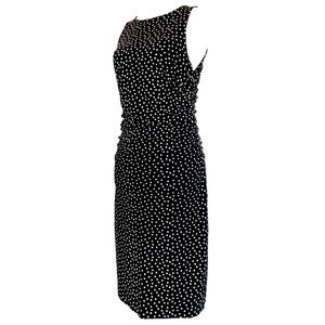Refined Black Ann Taylor Dress With Polka Dots
